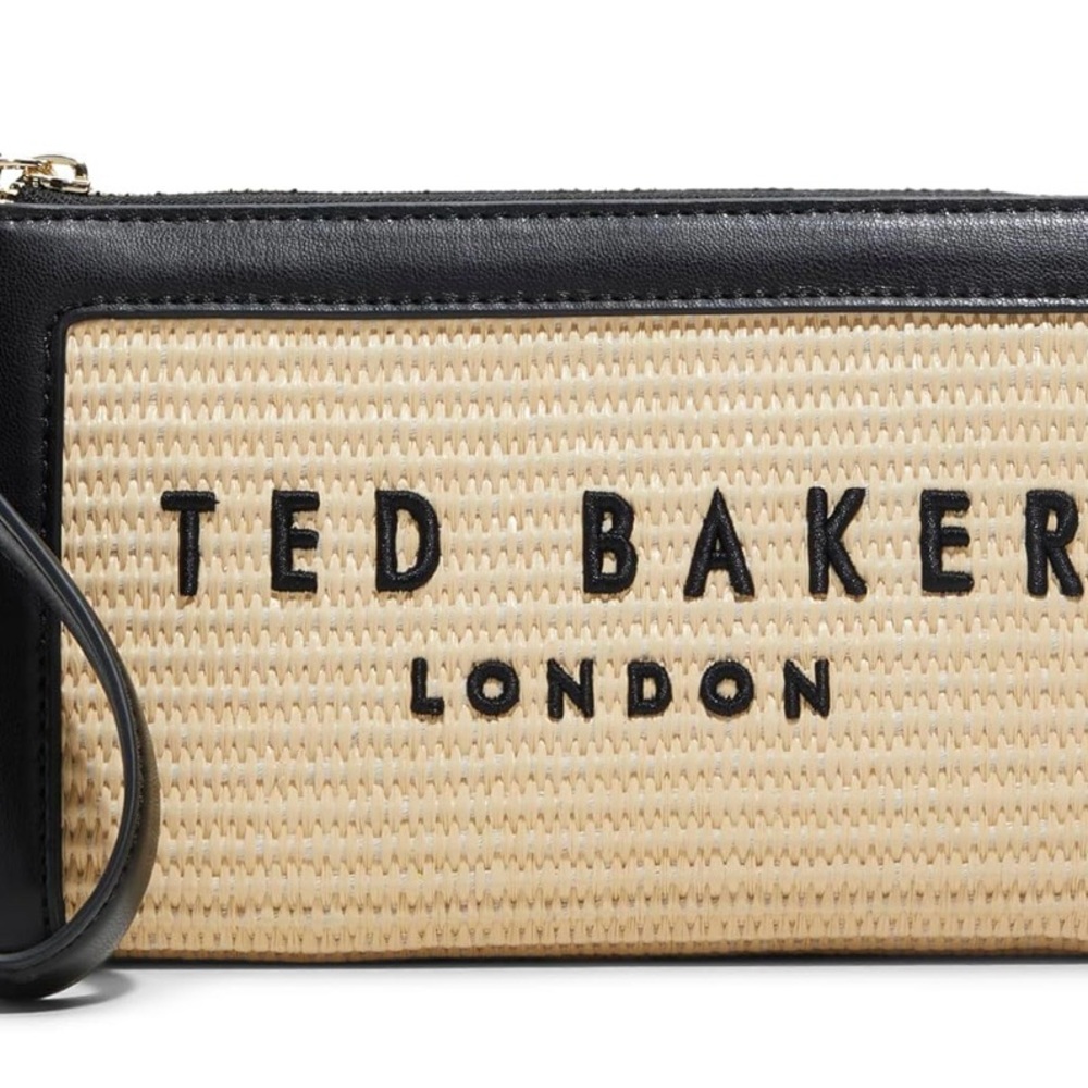 Ted Baker Black and Tan Naomi clutch